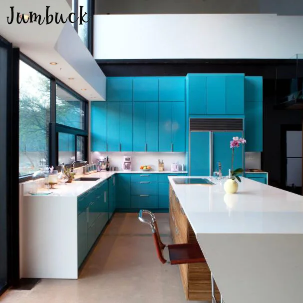 
blue modern lacquer kitchen cabinet with high gloss lacquer kitchen cabinet doors 