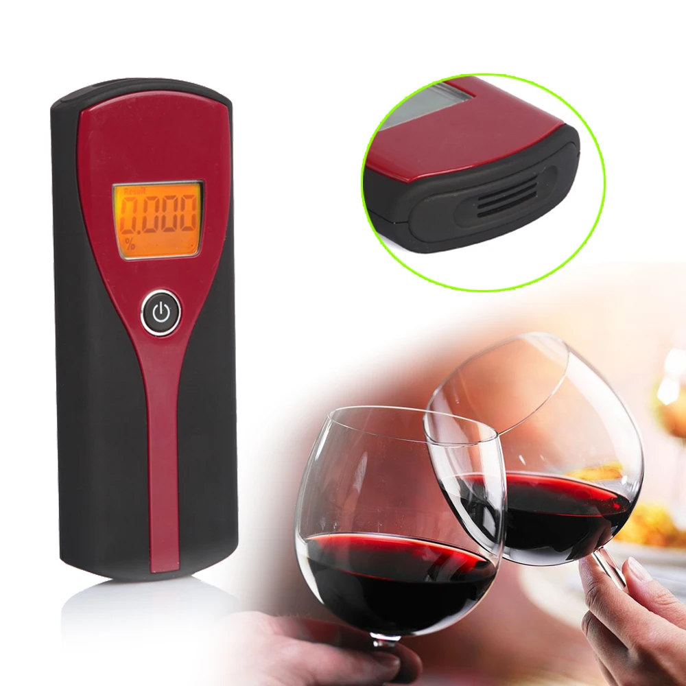 Professional digital alcohol breath tester easy use alcohol detector with LCD backlight display, AT-6880