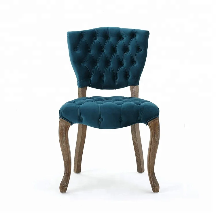 Бархатный винтажный Дешевый элегантный обеденный стул с низкой спинкой Victoria Ghost