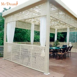 Italian wicker rattan garden pavilion design pavilion customized pavilion for villa and courtyard