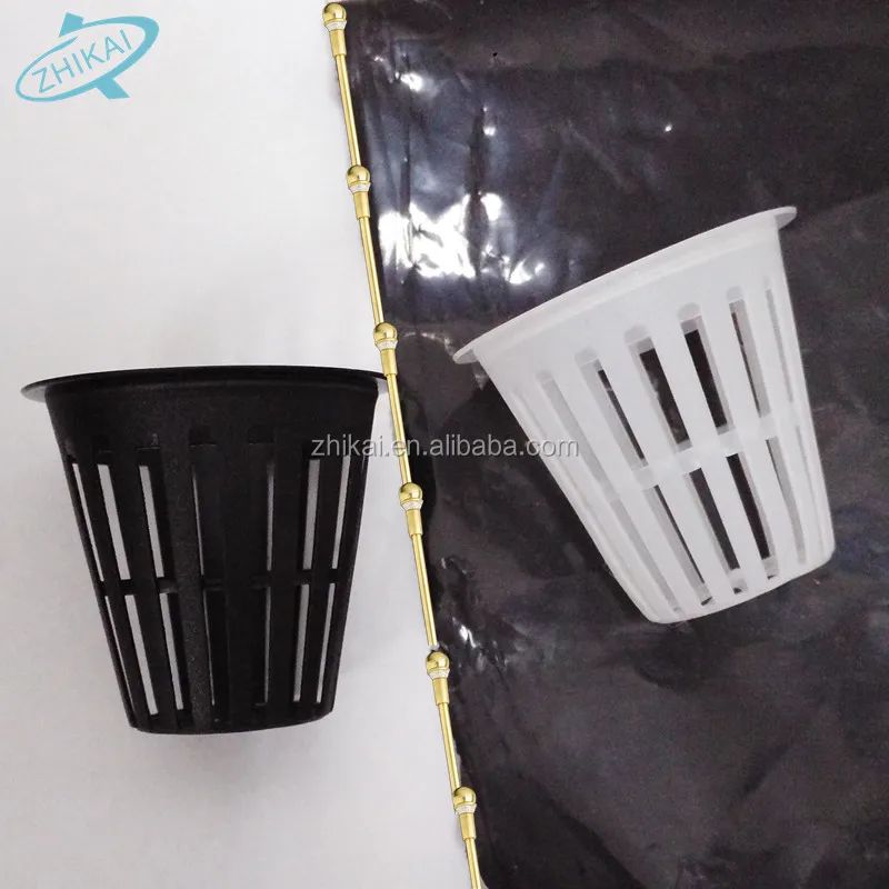 Heavy duty Hydroponic growing white plastic plant net pots 4inch