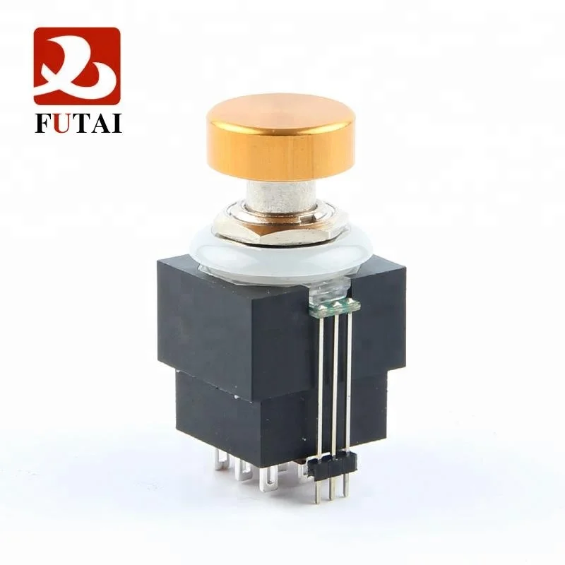 Illuminated Bi-Color Led Ture Bypass Guitar Effect 3PDT On On Foot Pedal Push Button Switch