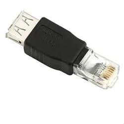 USB 2.0 Type A Female To Male Ethernet RJ45 Connector Adapter
