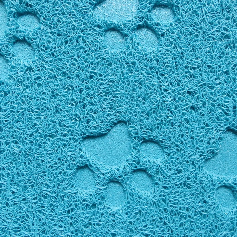 Pet Supplies for Dogs Paw Pattern Cat Litter Mat PVC Pet Mat Animal Pet Beds & Accessories Hand Wash OEM Cat Floor Mat 240g/pc