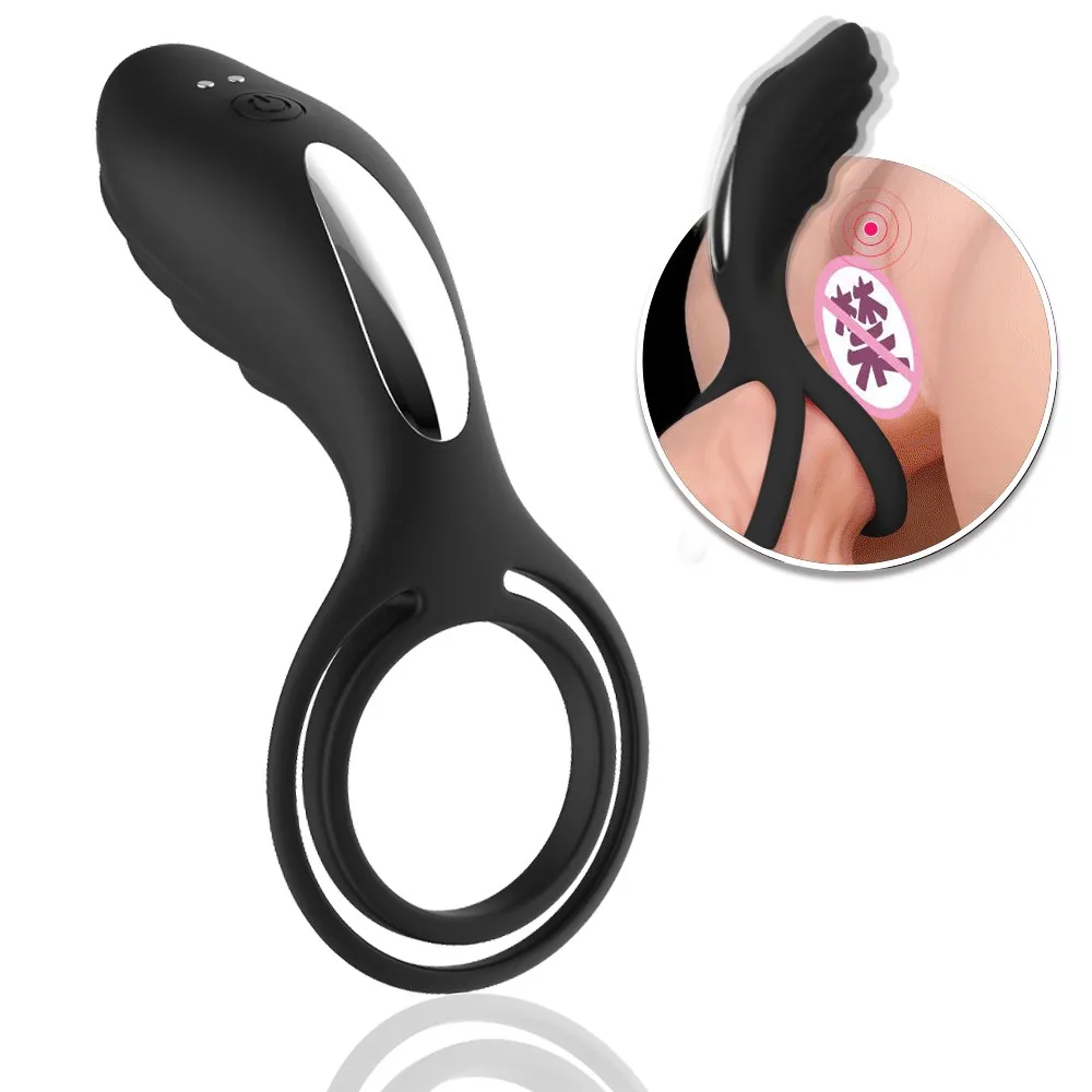 Wireless remote control silicone g-spot vibrating cock ring for couples sex toys