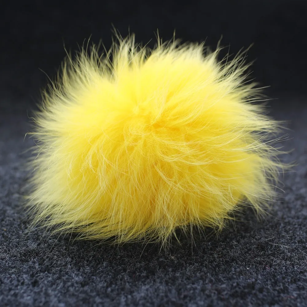 decorations balls raccoon fur ball detachable bag accessories  Real fluffy fox fur pompoms