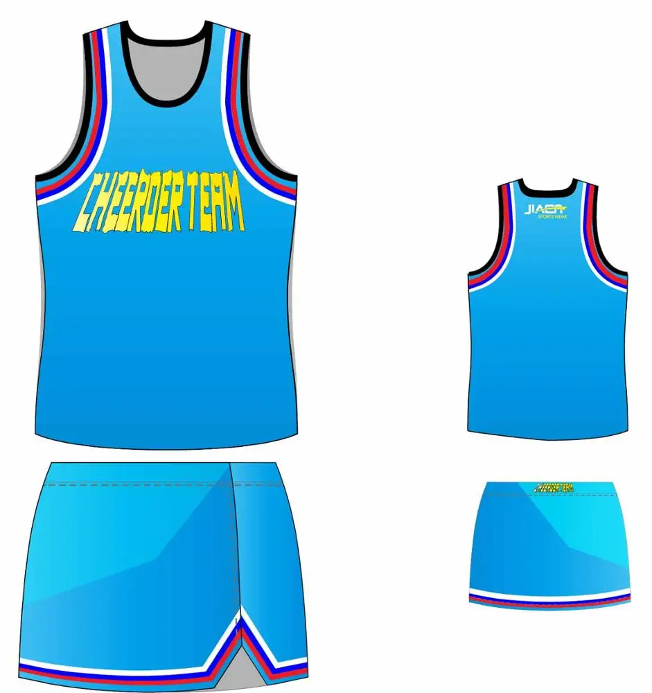 2017 Pink Front left leg V-notch and trim cheerleading skirts clothing,  Youth Dye sublimation cheerleading uniforms