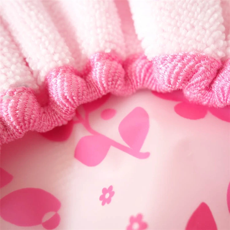 
Wholesale High Quality Bathroom Products Printed Shower Cap Waterproof Double Layer Shower Cap 