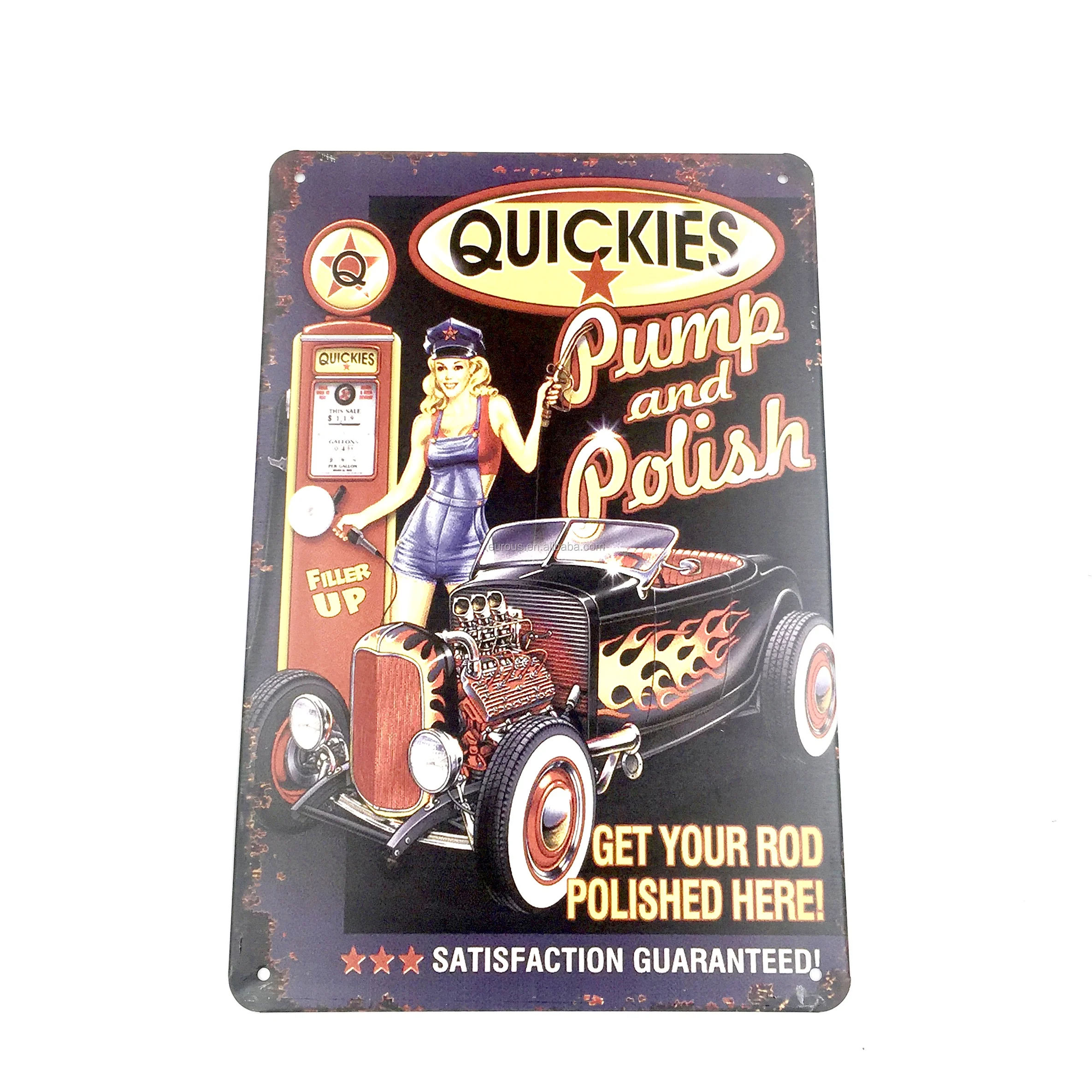 Wholesale Embossed Vintage  Metal Tin Advertising Signs