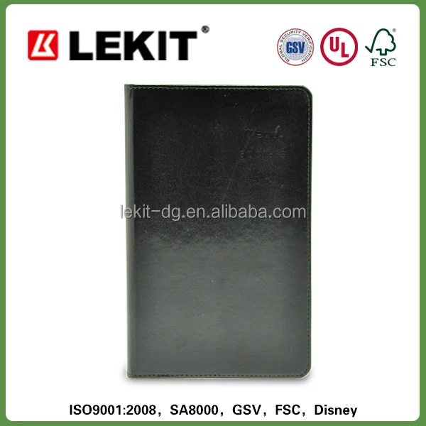High quality bonded leather personalized address books