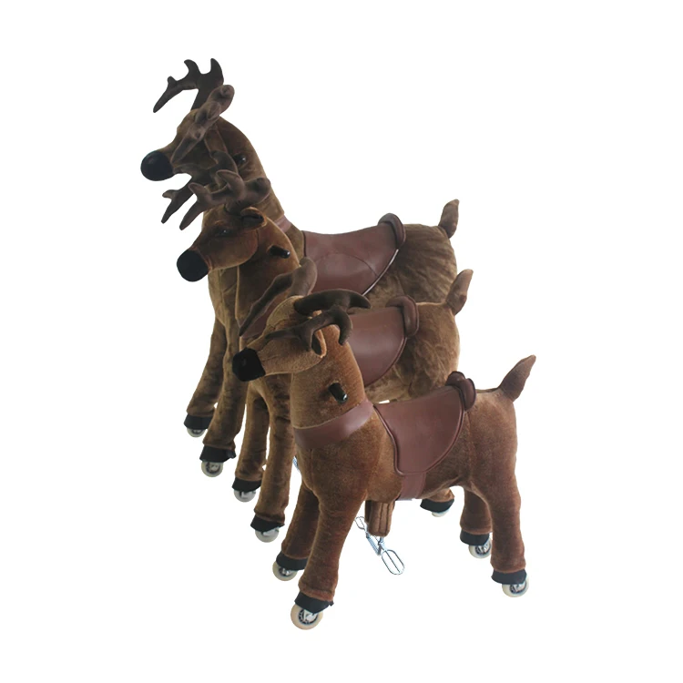Soft Furs Horse Equipment Riding Life Size Mechanical Horse Metal Rocking Animal