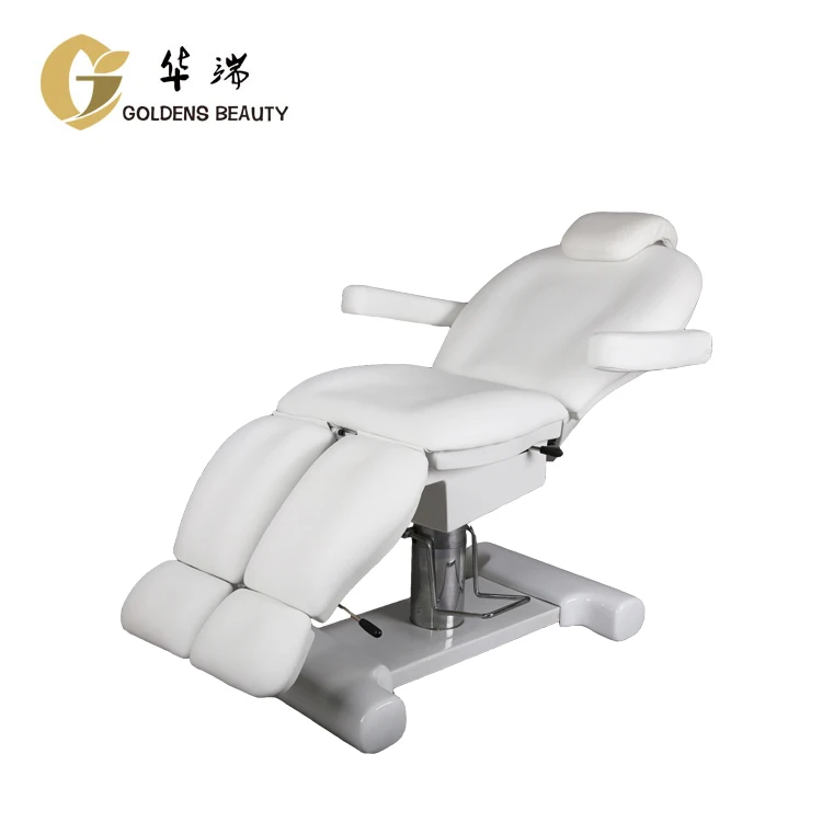 Leather Hydraulic Massage Table Split Leg Adjustable Swivels Beauty Bed