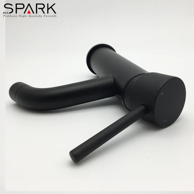 Латунные матовые черные краны Kaiping для ванной комнаты