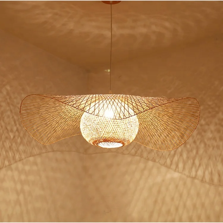 High Selling Pendant E27 5W Modern Decoration Indoor Bedroom Bamboo Rattan Pendant Lights