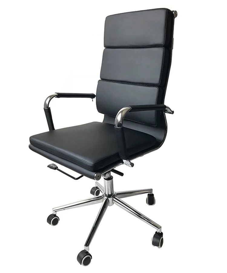 Современное удобное мягкое вращающееся кресло с высокой спинкой, эргономичное офисное кожаное кресло руководителя