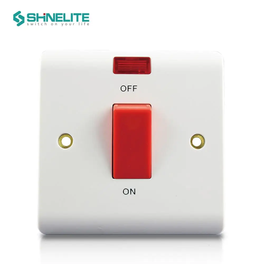 Bakelite High Power Switch Single Plate 45A Cooker Switch