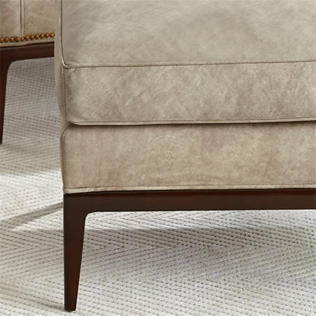 
Home Furniture American style Velvet armchair vintage modern single seater armchair with ottoman single cushion armchairs 