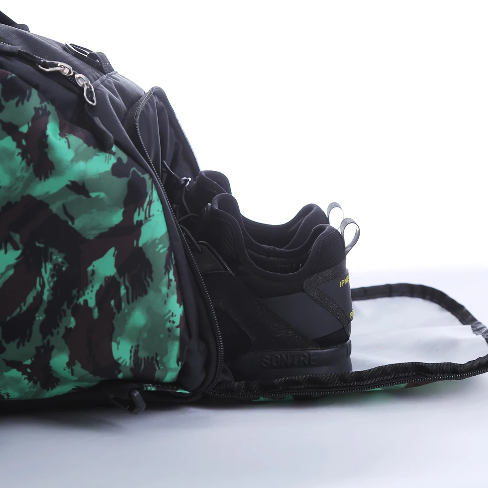 SG8011 3 way Unisex Young Fashion Camo Sports Gym Travel Duffle Bag with Shoe Compartment Custom logo