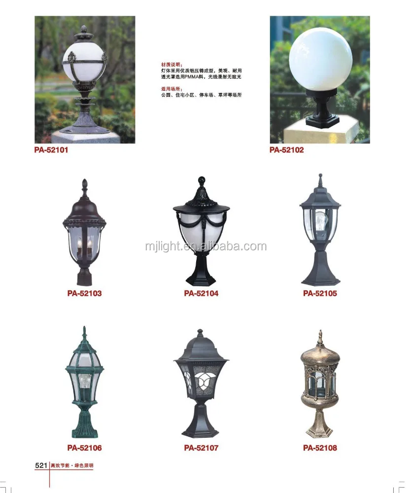 gate lamps designs