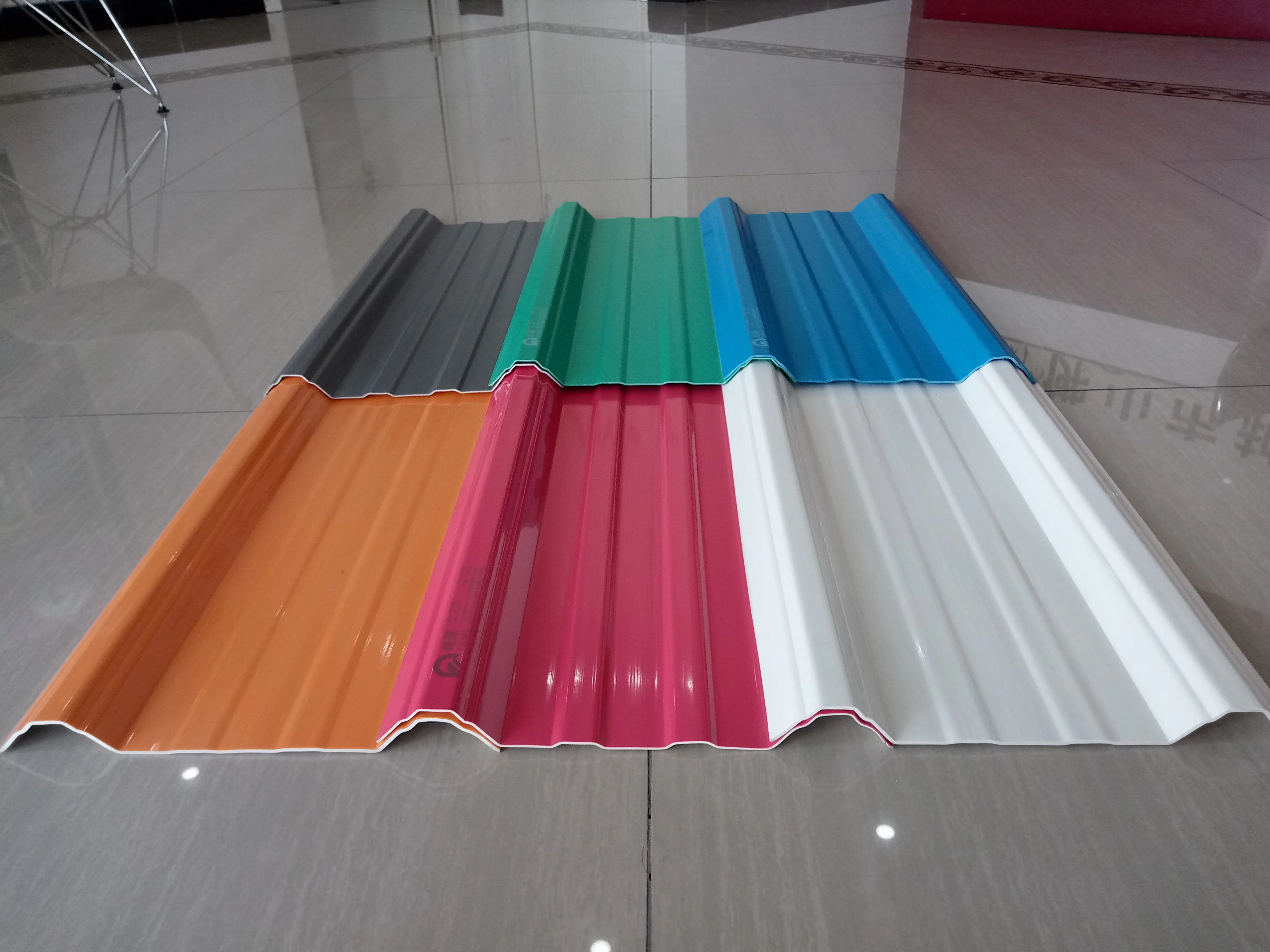 heat insulation 3Layers upvc roof sheet, corrugated plastic roofing sheet