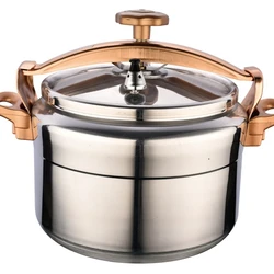2022 newly designed pressure cooker ,safe aluminum pressure cooker , pressure cooker with gold handle