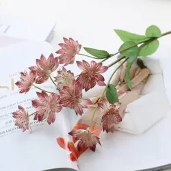 Shininglife Brand  Snow lotus high-end artificial flower 3D printing color home decoration