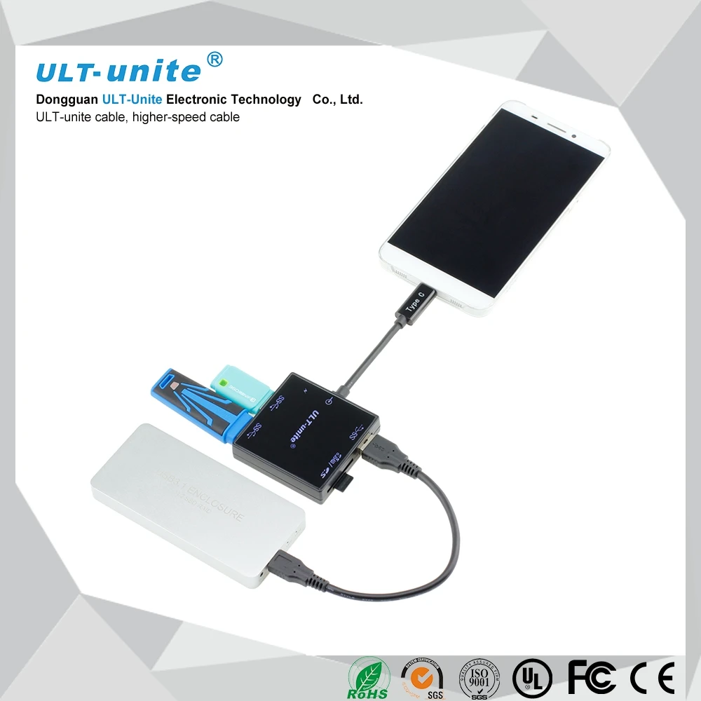 Type-C TO USB3.0 HUB + Card Reader
