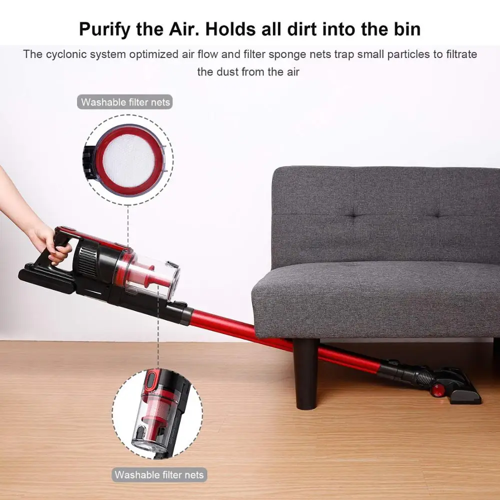 New Design Fashion Rechargeable Cordless Stick Vacuum Cleaner With Li-ion