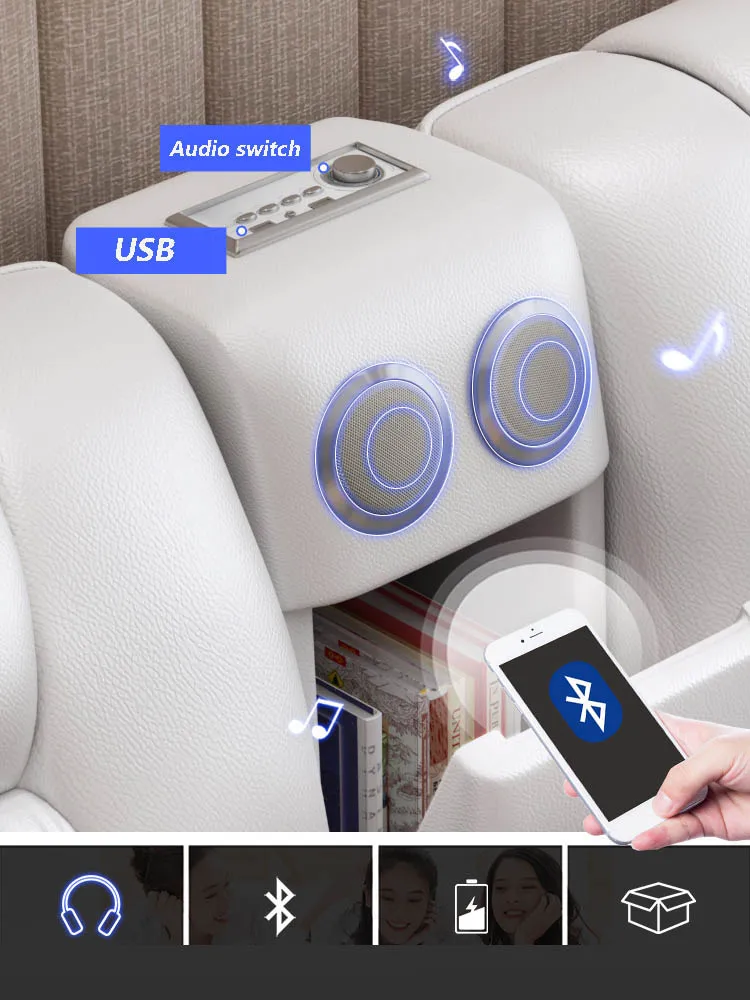 Fashion design Modern multifunctional bed with storage music massage bed bedroom furniture bed general use set furniture