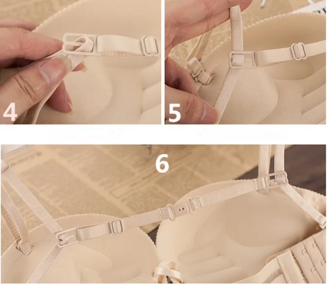 High Quality waterproof  Women Bra Elastic Adjustable and Nylon Racer Back Strap Holder  Non-slip Lingerie