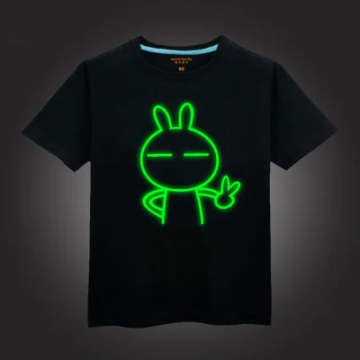 2016 NEW boy t shirt 100 cotton children summer wear kid s hip hop Neon Print