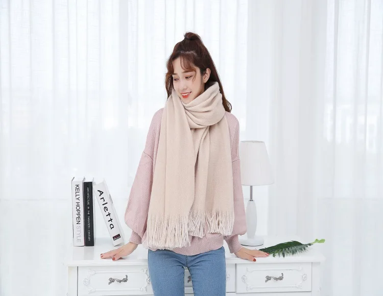 2022 Hot Sale Yak Wool Shawl Women Muslim Winter Scarf