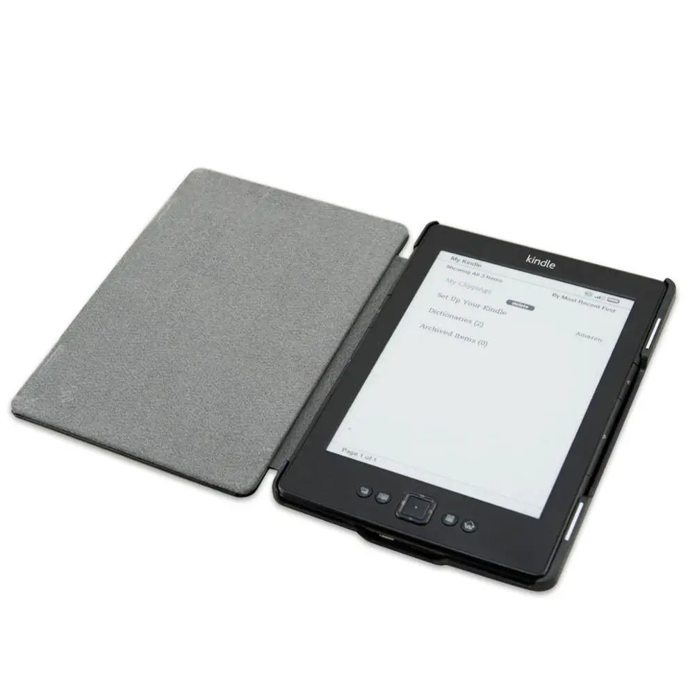 Funda Cases for Amazon Kindle 4 E-reader Leather Light Case smart protective