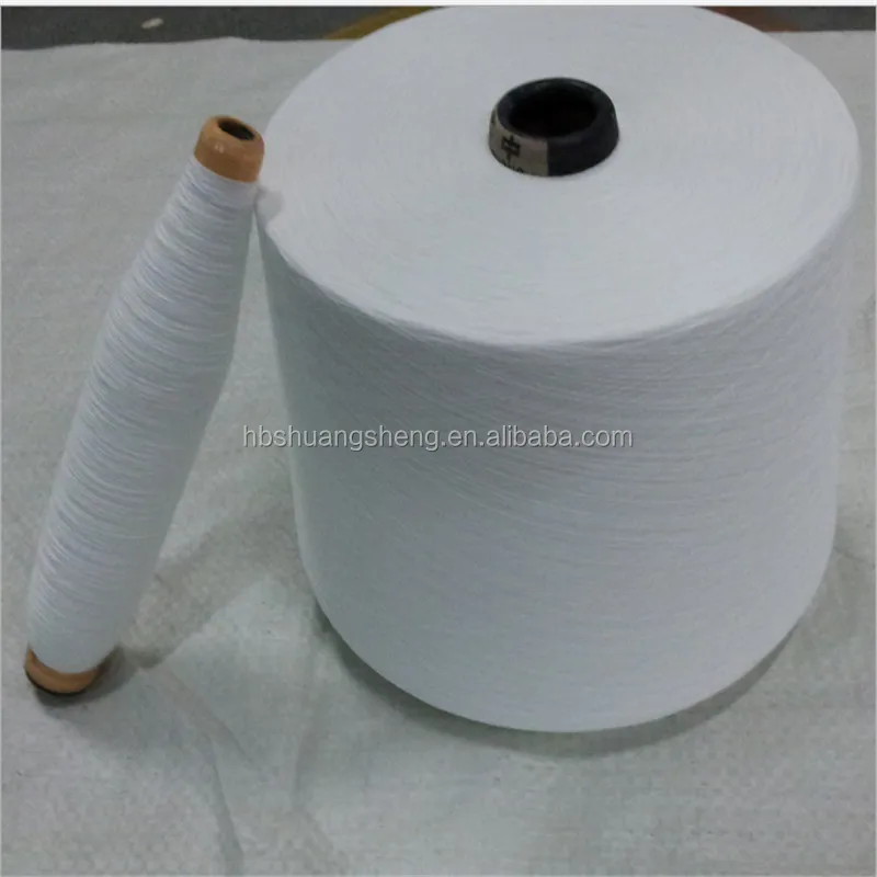 Крученая полиэфирная пряжа 40/2 30/2, необработанная белая