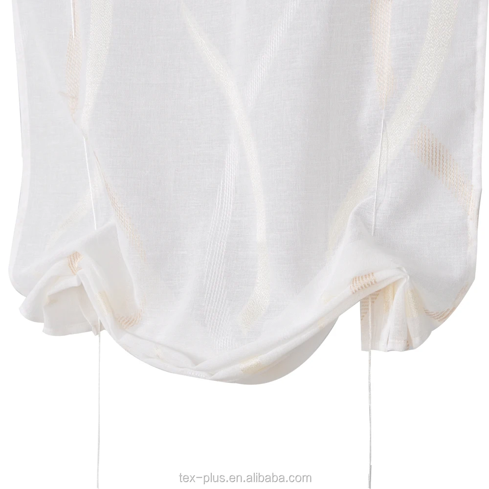 polyester cotton beige jacquard curtains design for small manual window