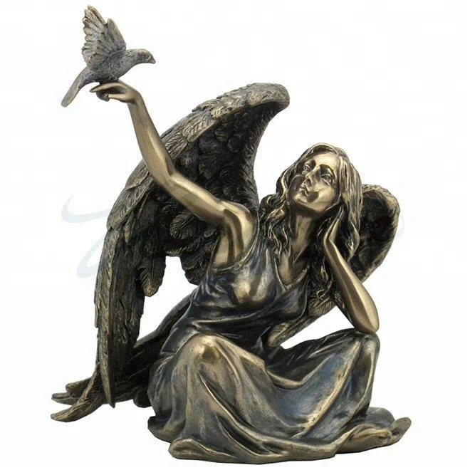 
Copper bronze religious sculpture brass Angel Statue for home decoration 