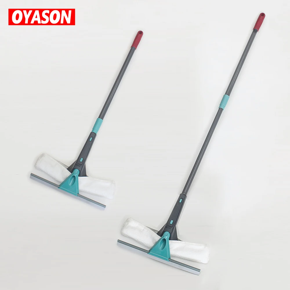 2 in 1 car glass squeegee tpr sponge telescopic pole windows cleaning