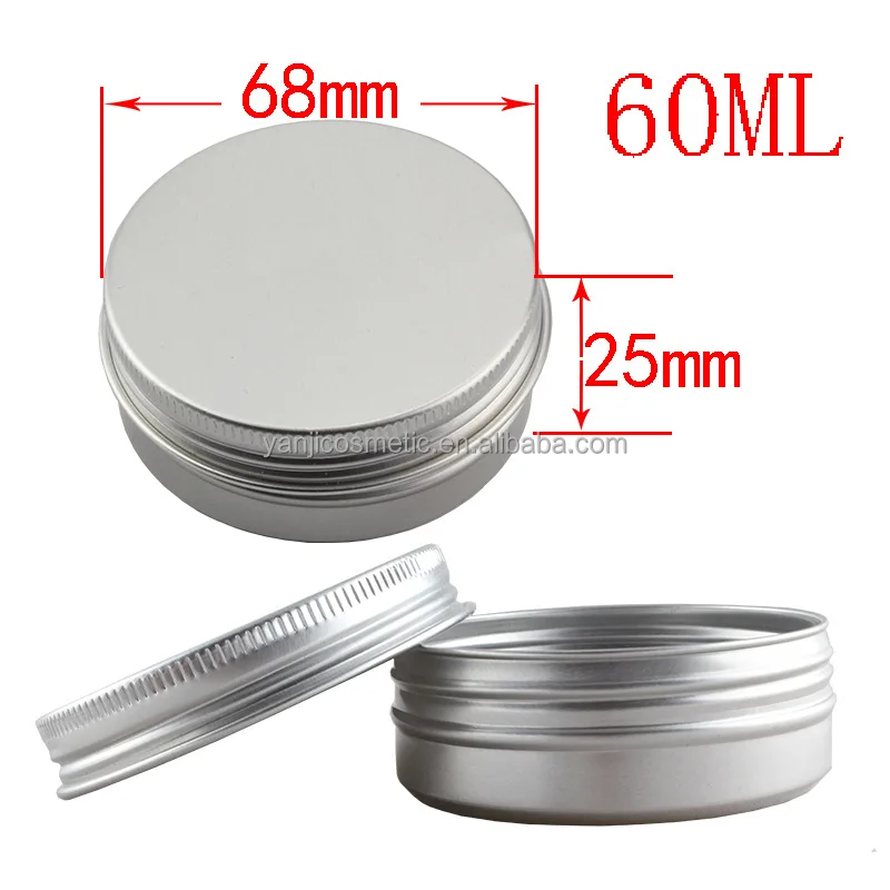 
60g 60ml Aluminum Tins Cosmetic Container Empty Cream Jar Aluminum Jars 