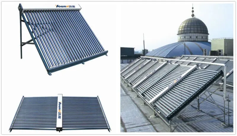 
vacuum tube collector solar heat collector heat pipe thermal collector for schoolfactoryhospitalfloor heating 