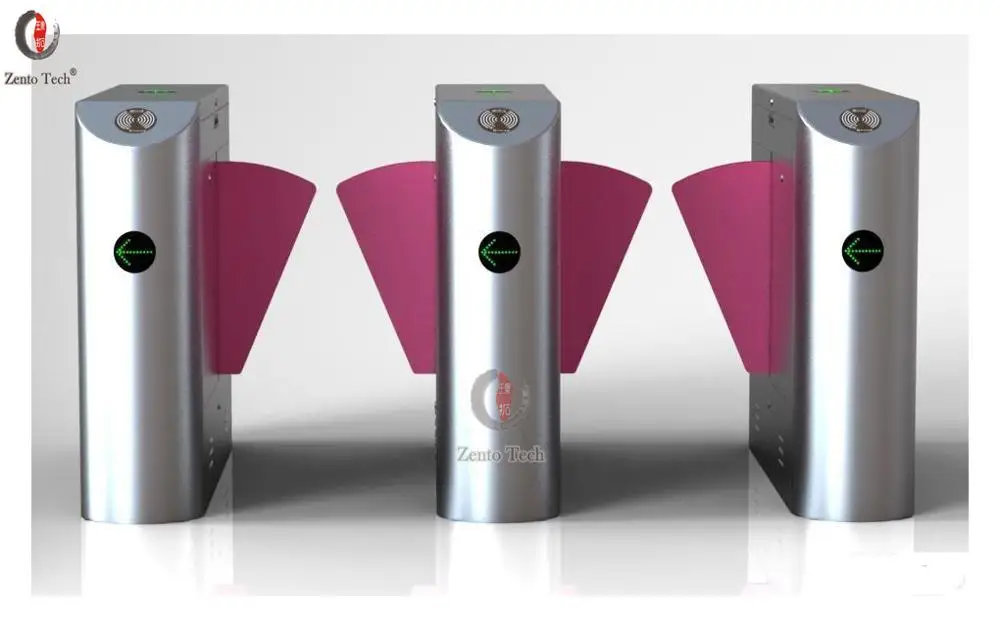 ZENTO Factory price CE approved 304 stainless steel Full intelligence top class flap turnstile