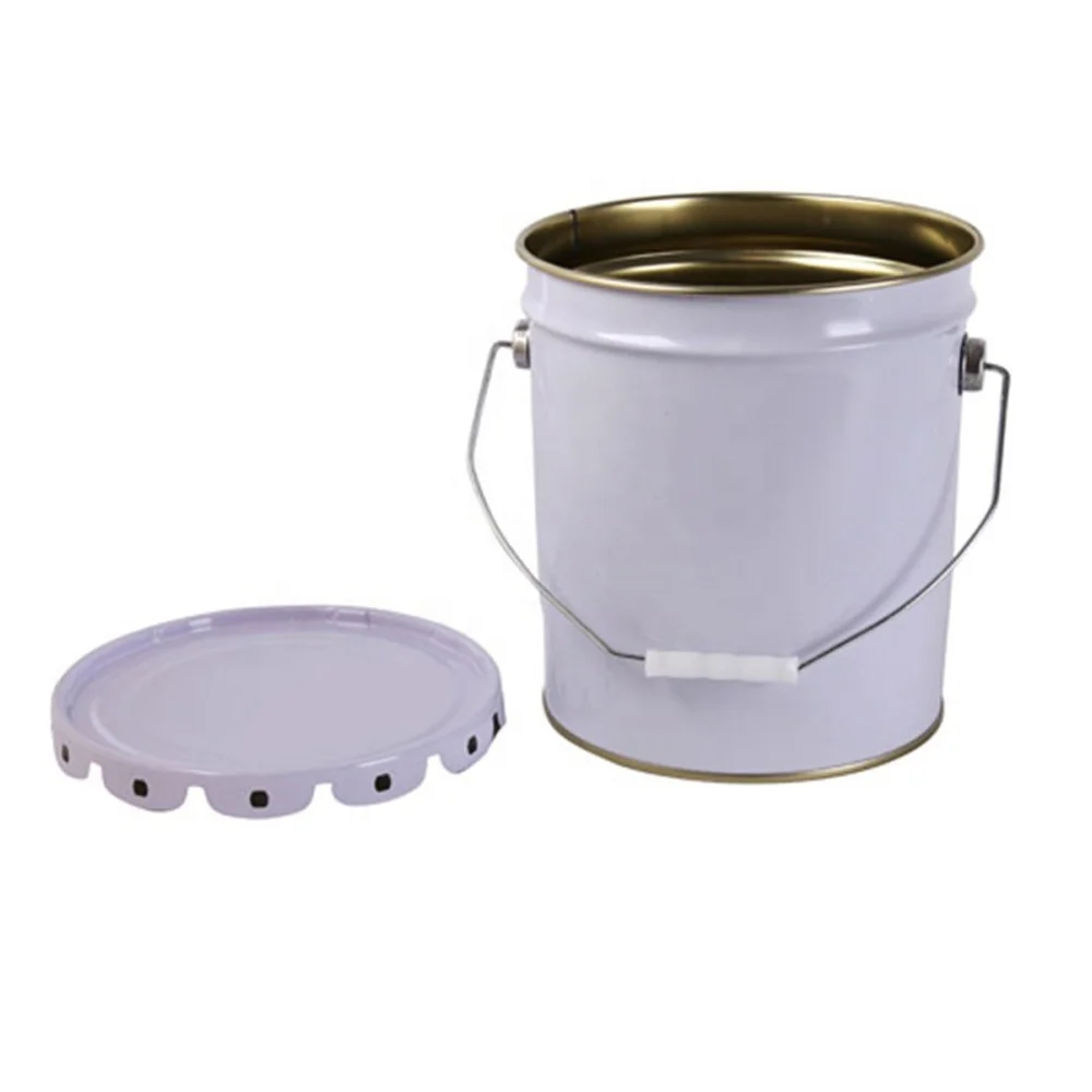 15 liters steel metal paint pail 3 gallon tin bucket with flower lid