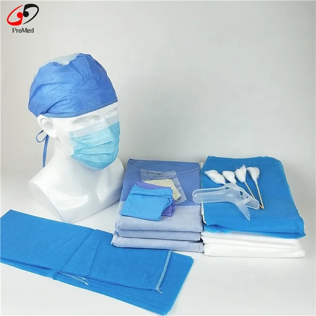 disposable medical surgical delivery kit c-section birth pack