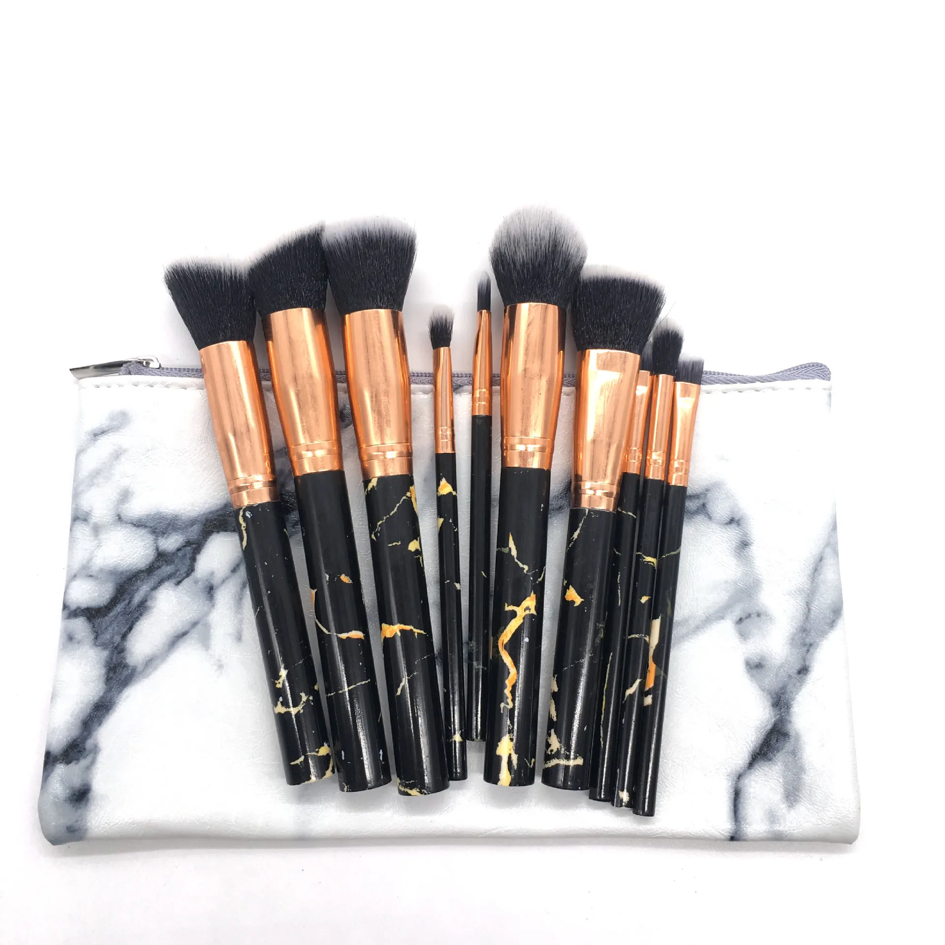 Необычные хорошее High End изготовленный на заказ логотип ярлыка жидкости 10 шт набор для макияжа кисти глаз