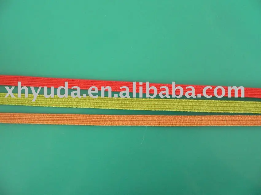 High Elastic Spool Black/White 10mm Woven Ribbon Knitted Elastic Rope Flat Elastic Band