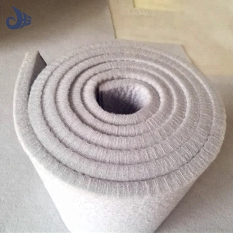 
Factory supply 10mm white layered fine quality ordinary needle punch polyester felt 