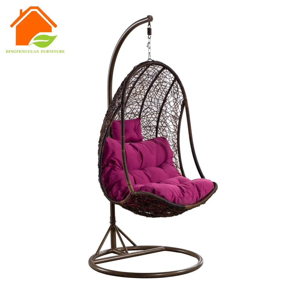wrought iron outdoor swing chair