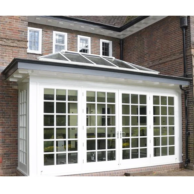 Prefabricated Laminated Low-e Conservatory Victorian Sunbathe Sunroom Glass Aluminum Frame Winter Garden retractable sunroom
