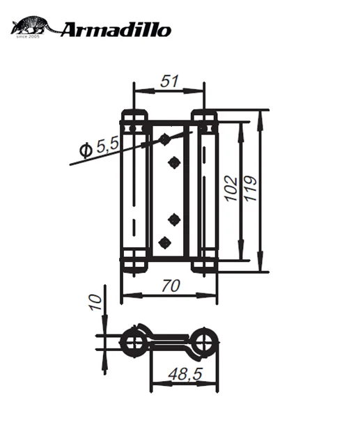 SALE!! Bronze Double Action Spring Hinge