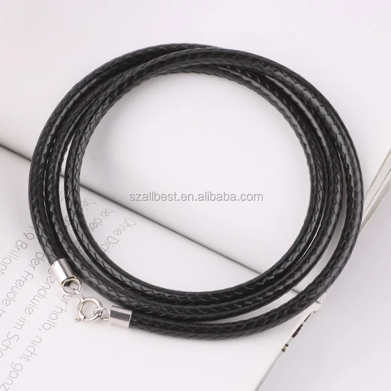 simple type Cheap price Wholesale Jewelry cotton wax cord necklace