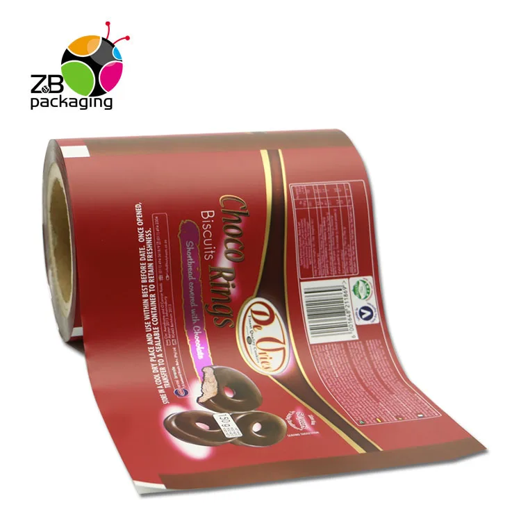 Factory offer custom printed full color laminating heat seal food packaging plastic roll film